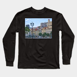 Rossio, Lisbon, Portugal Long Sleeve T-Shirt